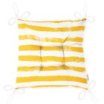 - P5237sari-Gorsel-2 - Realhomes Sarı Çizgili Motifli Dekoratif Modern Pofuduk Sandalye Minderi Realhomes