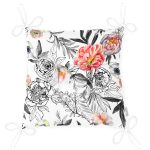 - P5247-Gorsel-2 - Realhomes Karakalem Çizim Gül Motiflı Özel Tasarım Pofuduk Sandalye Minderi Realhomes