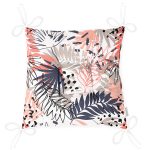 - P5251-Gorsel-2 - Realhomes Beyaz Zeminde Renkli Yaprak Desenli Pofuduk Sandalye Minderi Realhomes