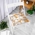 - P5259-Gorsel-1 - Realhomes  Gold Üçgenler İçinde Gri Boyama Çalışması Özel Tasarım Pofuduk Sandalye Minderi Realhomes