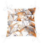 - P5259-Gorsel-2 - Realhomes  Gold Üçgenler İçinde Gri Boyama Çalışması Özel Tasarım Pofuduk Sandalye Minderi Realhomes