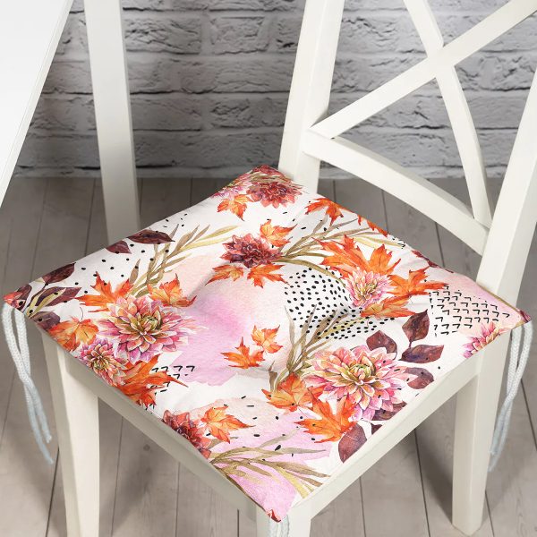 Gold Üçgenler İçinde Gri Boyama Çalışması Özel Tasarım Pofuduk Sandalye Minderi Realhomes