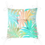 - P5266-Gorsel-2 - Realhomes Mavi Ve Pembe Yaprak Çizimli Özel Tasarım Dijital Baskılı Pofuduk Sandalye Minderi Realhomes