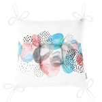 - P5267-Gorsel-2 - Realhomes  Beyaz Zeminde Renkli Yumurta Desenli Özel Tasarım Pofuduk Sandalye Minderi Realhomes