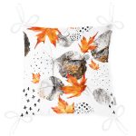 - P5277-Gorsel-2 - Realhomes  Mermer Desen Ve Kuru Yaprak Motifli Dekoratif Pofuduk Sandalye Minderi Realhomes