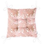 - P5291-Gorsel-2 - Realhomes Pembe Tropik Yaprak Motifli Özel Tasarım Dijital Baskılı Pofuduk Sandalye Minderi Realhomes
