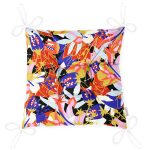 - P5294-Gorsel-2 - Realhomes Siyah Zeminde Soyut Geometrik Çizimli Dekoratif Modern Pofuduk Sandalye Minderi Realhomes