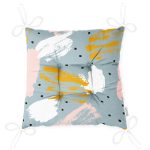 - P5297-Gorsel-2 - Realhomes Mavi Zemin Üzerinde Sulu Boya Çizim Baskılı Dekoratif Pofuduk Sandalye Minderi Realhomes