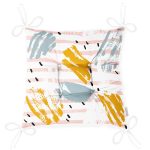 - P5300-Gorsel-2 - Realhomes Beyaz Zeminde Sulu Boya Pembe Yan Çizgi Motifli Pofuduk Sandalye Minderi Realhomes