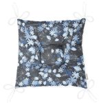 Papatya Desenli Dekoratif Özel Tasarım Pofuduk Sandalye Minderi Realhomes