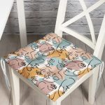 - P5343-Gorsel - Realhomes  Botanik Portre Basklı Dekoratif Pofuduk Sandalye Minderi Realhomes