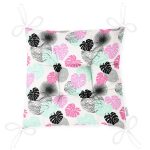 - P5361-Gorsel-2 - Realhomes Beyaz Zeminde Renkli Trorik Yapraklar Pofuduk Sandalye Minderi Realhomes