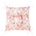 - P5368-Gorsel-2 - Realhomes  Toz Pembe Çiçek ve Yaprak Tasarım Dijital Baskılı Pofuduk Sandalye Minderi Realhomes