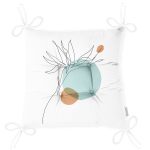 - P5376-Gorsel-2 - Realhomes Beyaz Zeminde İnce Yaprak Desenli Dekoratif Pofuduk Sandalye Minderi Realhomes