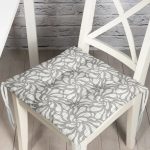 - P5386-Gorsel - Realhomes Kot Zemin Üzerinde Su Damlası Desenli Özel Tasarım Pofuduk Sandalye Minderi Realhomes