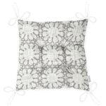 - P5388-Gorsel-2 - Realhomes Gri Kot Desenli Güneş Motifli Dekoratif Modern Pofuduk Sandalye Minderi Realhomes