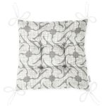 - P5389-Gorsel-2 - Realhomes Kot Zemin Üzerinde Soyut Çizimli Dekoratif Pofuduk Sandalye Minderi Realhomes