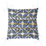 - P5390-Gorsel-2 - Realhomes Gri Zemin Üzerinde Kahverengi Kot Çizgili Dekoratif Pofuduk Sandalye Minderi Realhomes