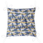 - P5394-Gorsel-2 - Realhomes Kahverengi Çizgiler Üzerinde Soyut Çizimli Dijital Baskılı Pofuduk Sandalye Minderi Realhomes