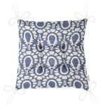 - P5399-Gorsel-2 - Realhomes RealHomes Lacivert Kot Zeminde Soyut Çizimler Baskılı Pofuduk Sandalye Minderi Realhomes