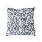 Kot Gri Zemin Üzerinde Geometrik Çizimler Özel Tasarım Pofuduk Sandalye Minderi Realhomes