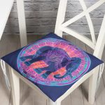 - P5427-Gorsel - Realhomes  Rengarenk Bohem Otantik Etnik Fil Desenli Pofuduk Sandalye Minderi Realhomes