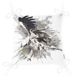 - P5429-Gorsel-2 - Realhomes  Beyaz Zemin Üzerinde Kartal JK Motifli Pofuduk Sandalye Minderi Realhomes