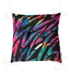 - P5525-Gorsel-2 - Realhomes  Siyah Zemin Üzerinde Neon Zigzag Desenli Dekoratif Pofuduk Sandalye Minderi Realhomes