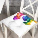 - P5558-Gorsel - Realhomes Renli Duman Dijital Baskılı Modern Pofuduk Sandalye Minderi Realhomes