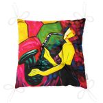 Soyut Çizim Saksafon Temalı Dijital Baskılı Pofuduk Sandalye Minderi Realhomes