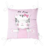 - P5693-Gorsel-2 - Realhomes  Açık Mine Renkli My Love Yazılı Sevimli Kedicik Motifli Modern Pofuduk Sandalye Minderi Realhomes