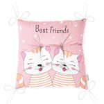 Best Friends Kediler Özel Tasarımlı Pofuduk Sandalye Minderi Realhomes
