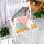 Realhomes Özel Tasarımlı Dijital Baskılı Dekoratif Pofuduk Sandalye Minderi Realhomes