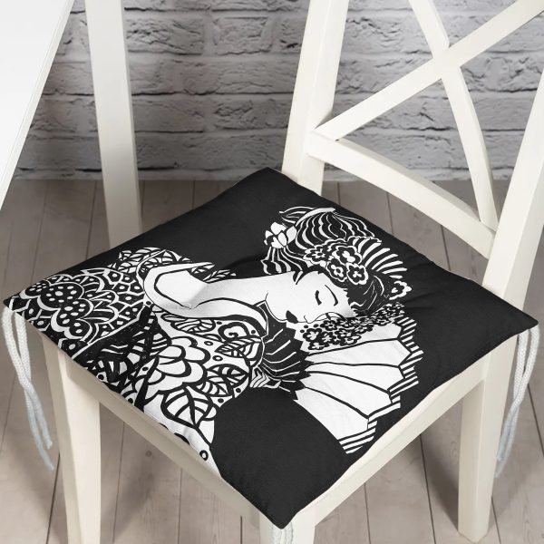 - P5805-Gorsel - Realhomes  Çanaklı Arap Kadın Motifli Dekoratif Pofuduk Sandalye Minderi Realhomes