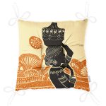 Başında Vazo Taşıyan Etnik Afrika Desenli Modern Pofuduk Sandalye Minderi Realhomes