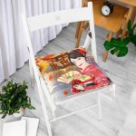 - P5832-Gorsel-1 - Realhomes  Gül Motifli Yelpaze Tutan Japon Kadın Motifli Dekoratif Pofuduk Sandalye Minderi Realhomes