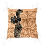 - P5839-Gorsel-2 - Realhomes  Etnik Desen Zeminli Afrika Kadın Motifli Dekoratif Pofuduk Sandalye Minderi Realhomes