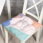 - P5866-Gorsel - Realhomes  RealHomes Gül Desenli Bohemian Özel Tasarım Dekoratif Pofuduk Sandalye Minderi Realhomes