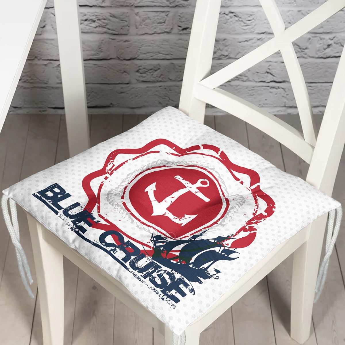 RealHomes Özel Tasarım Düğmeli Pofuduk Sandalye Minderi Realhomes