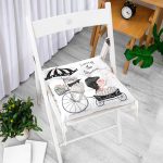- Print - Realhomes  RealHomes Özel Tasarım Düğmeli Pofuduk Sandalye Minderi Realhomes