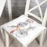 - Print - Realhomes  RealHomes Özel Tasarım Düğmeli Pofuduk Sandalye Minderi Realhomes