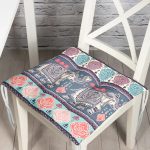 - Print - Realhomes  RealHomes Özel Tasarım Düğmeli Pofuduk Sandalye Minderi Realhomes