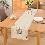 Mübarek Ramazan Motifli Dijital Baskılı Runner & Kırlent Kılıfı Seti Realhomes