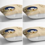 Ramazan Feneri Hilal Motifli Dijital Baskılı Runner & Kırlent Kılıfı Seti Realhomes