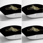 - Petek-RunnerSet-485-Gorsel-2 - Realhomes  Osmanlı Tuğrası Özel Tasarımlı Dijital Baskılı Runner & Kırlent Kılıfı Seti Realhomes