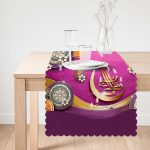 - Petek-RunnerSet-497-Gorsel-3 - Realhomes  Mübarek Ramadan Kareem Dijital Baskılı Modern Runner & Kırlent Kılıfı Seti Realhomes