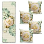 - Petek-RunnerSet-508-Gorsel - Realhomes Mandala Tasarımlı Mübarek Ramazan Motifli Runner & Kırlent Kılıfı Seti Realhomes