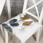 - Pofi-10006-Gorsel - Realhomes Özel Tasarım Yaprak Motifli Dijital Baskılı Modern Pofuduk Sandalye Minderi Realhomes