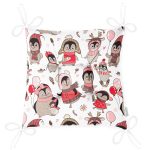 - Mobile - Realhomes Realhomes Sevimli Penguen ve Yavruları Özel Tasarım Dijital Baskılı Modern Pofuduk Sandalye Minderi Realhomes