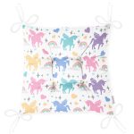 - Basic CMYK - Realhomes Realhomes Renkli Unicorn At Tasarımlı Dijital Baskılı Modern Pofuduk Sandalye Minderi Realhomes